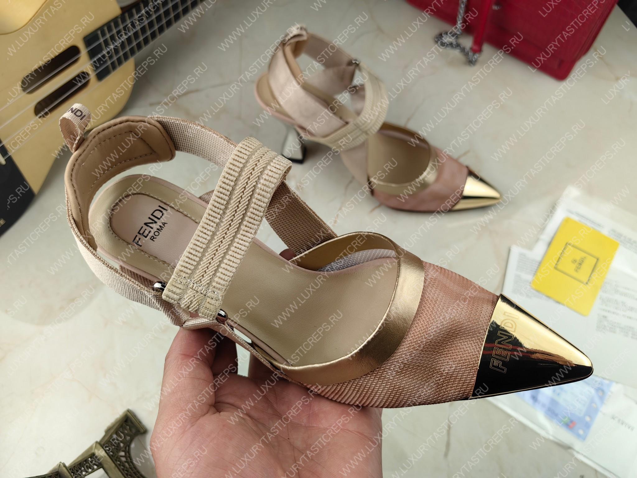 F**di colibri slingback pumps fawn 8j8411an