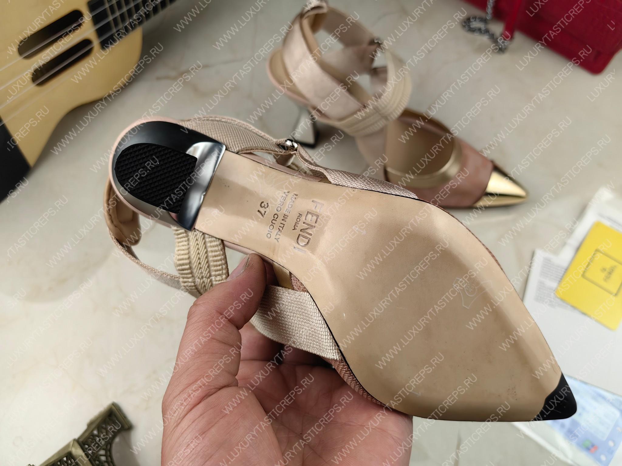 F**di colibri slingback pumps fawn 8j8411an