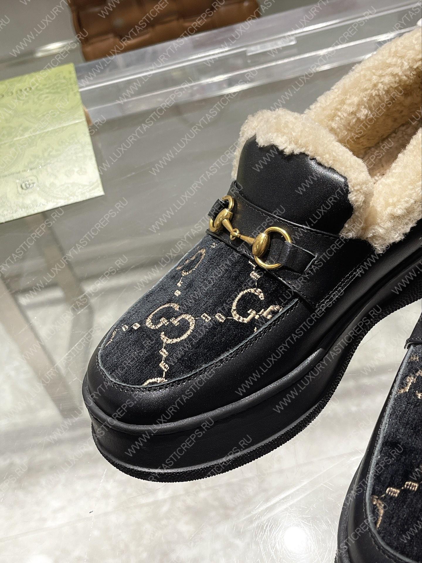 G*u*i horsebit ankle boot beige 550036