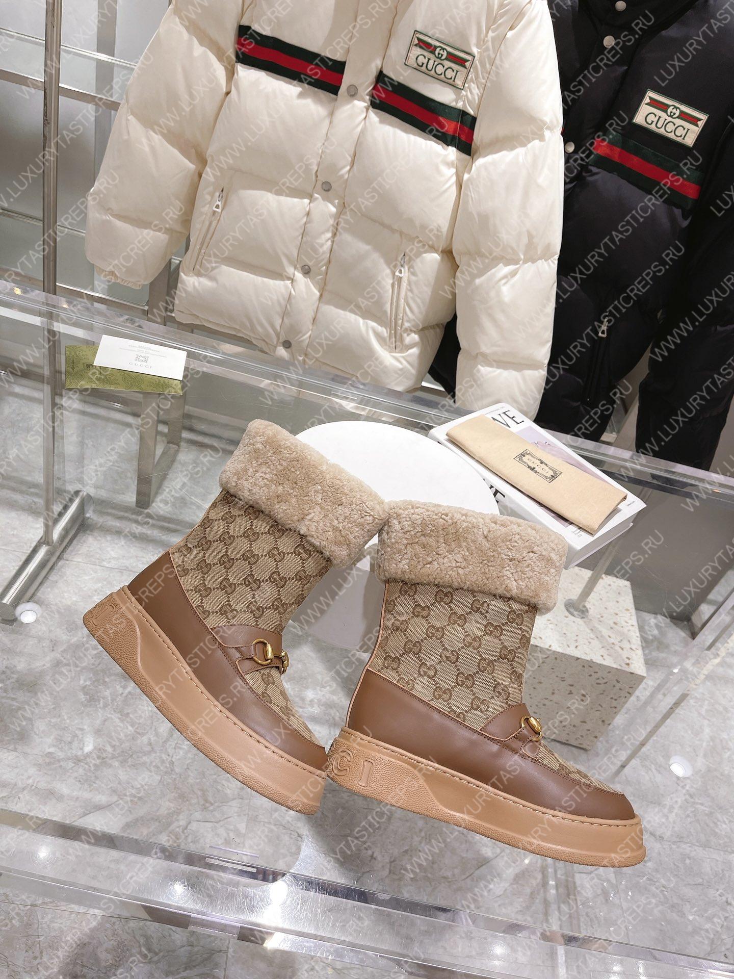 G*u*i fria ankle boot brown and beige 550036