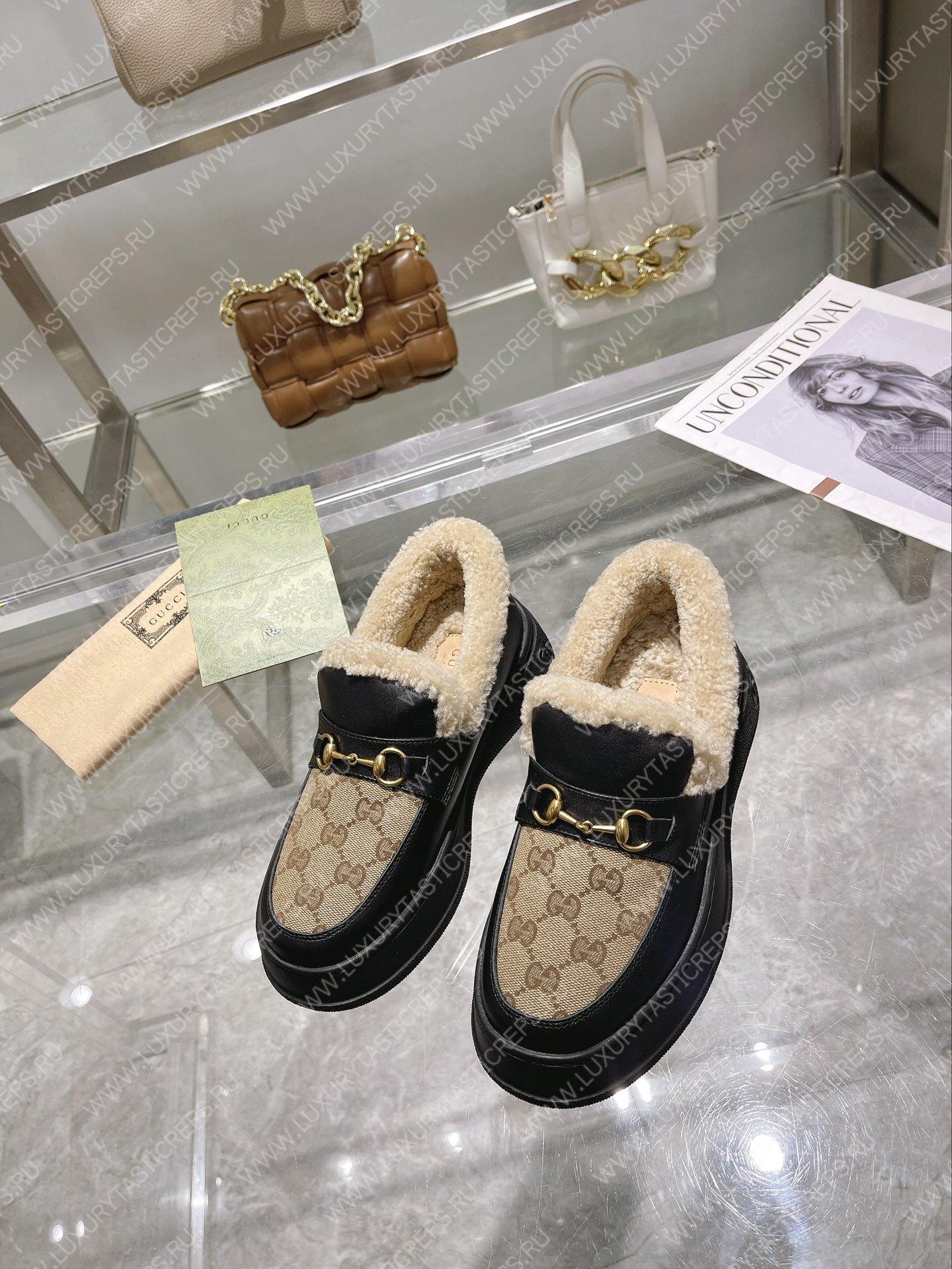 G*u*i horsebit ankle boot beige 550036