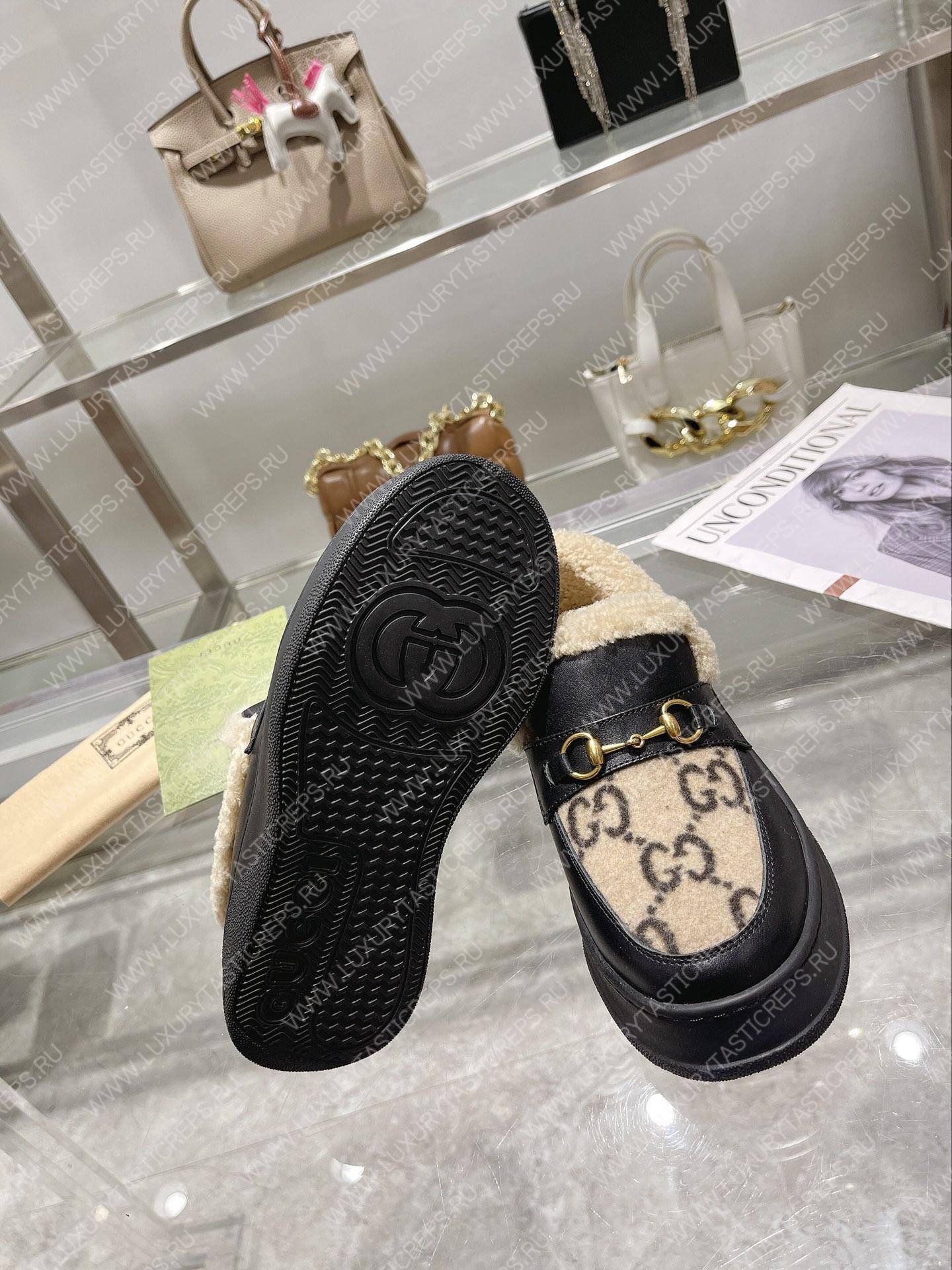 G*u*i horsebit ankle boot black 550036