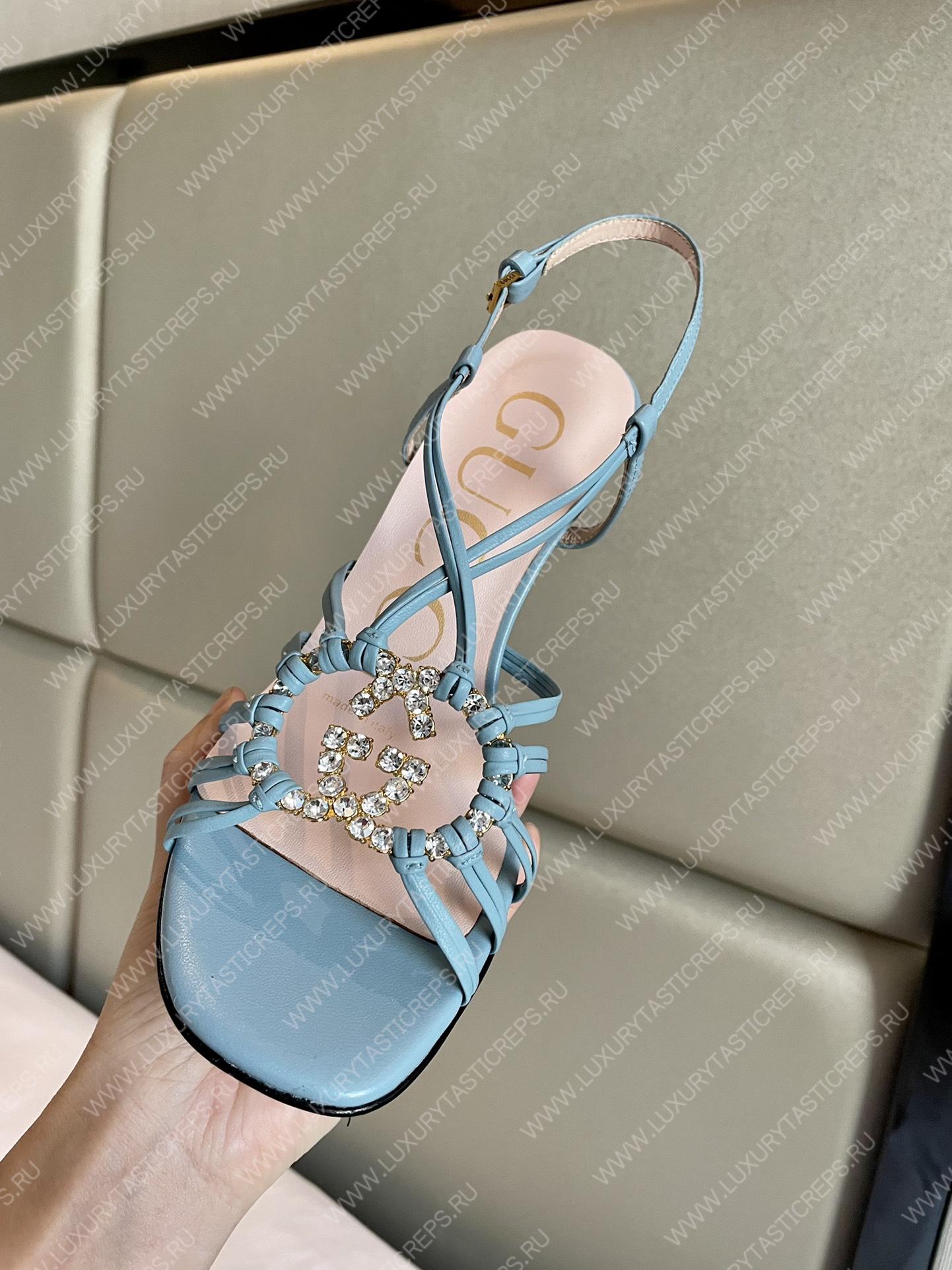 G*u*i womens’s sandal with interlocking g grey 694863