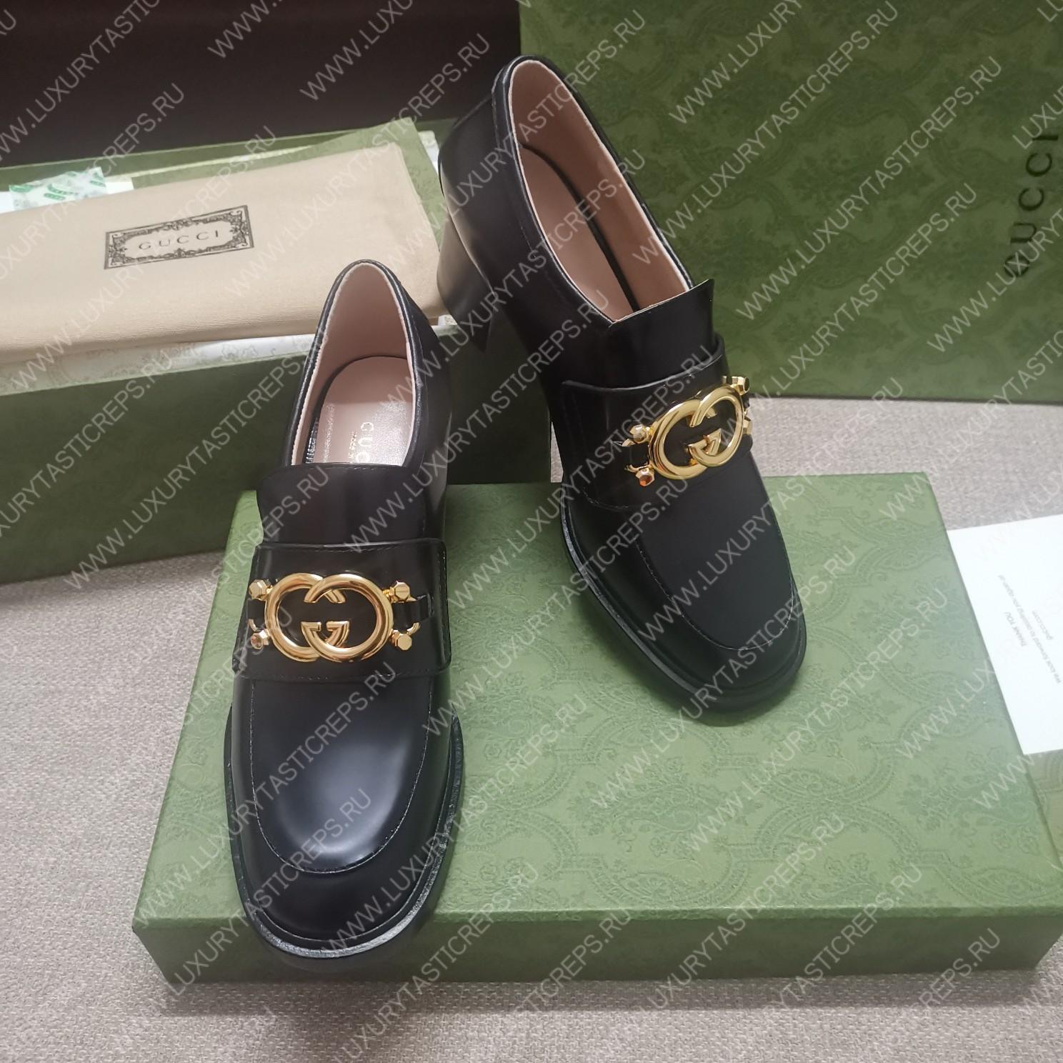 G*u*i loafer with interlocking g black 719846