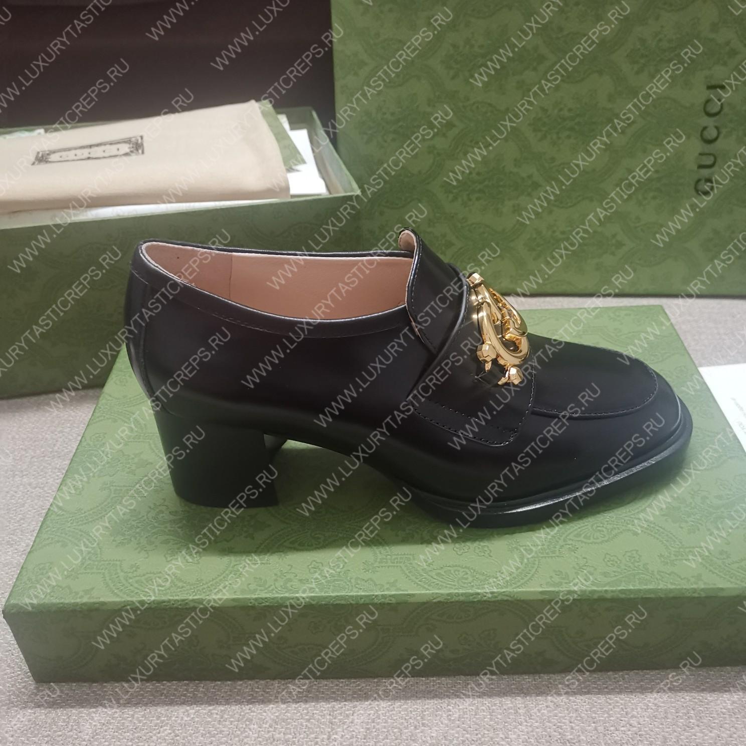 G*u*i loafer with interlocking g black 719846