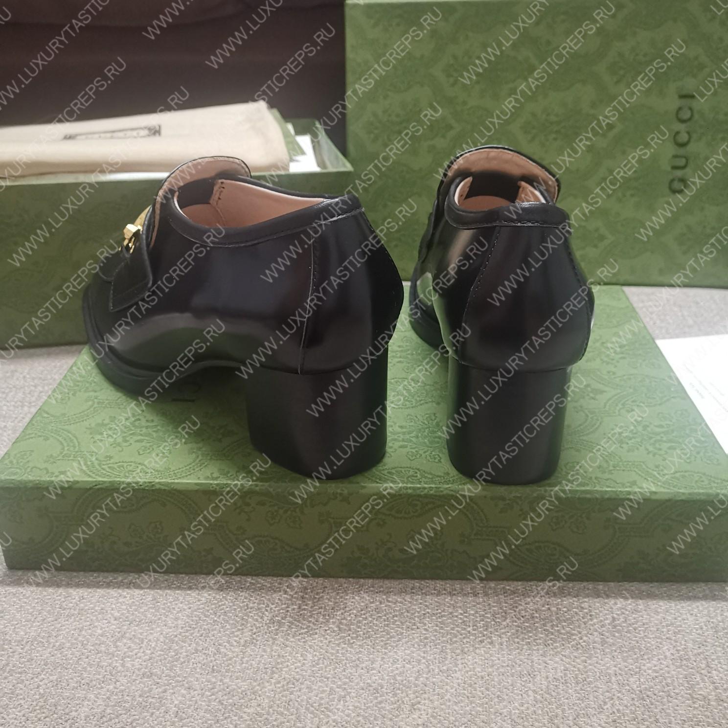 G*u*i loafer with interlocking g black 719846