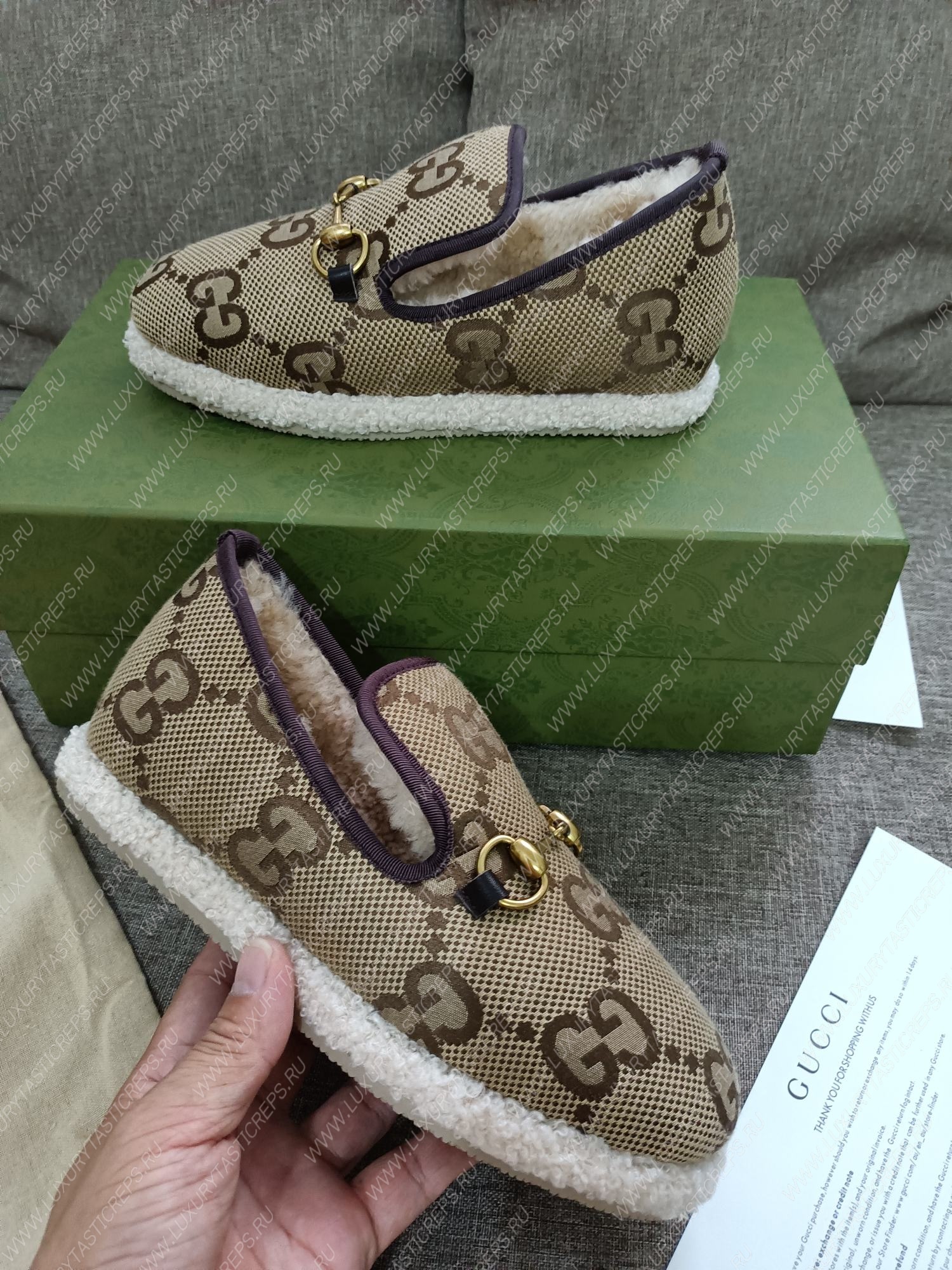 G*u*i loafer beige ‎577236