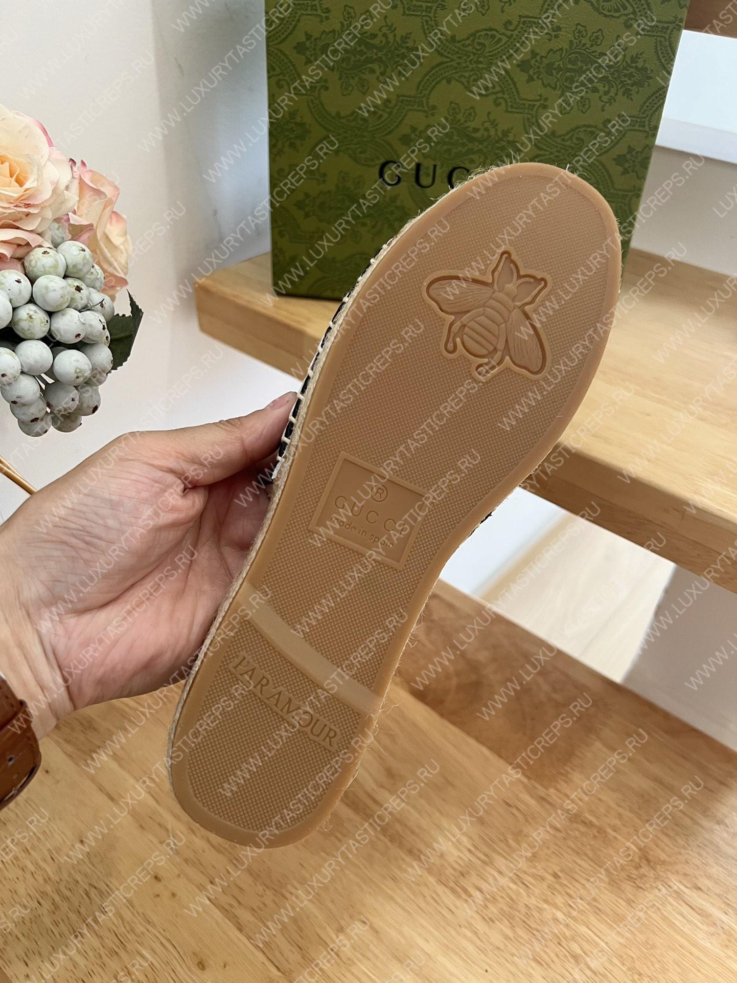 G*u*i pilar gg matelasse slide black 646169