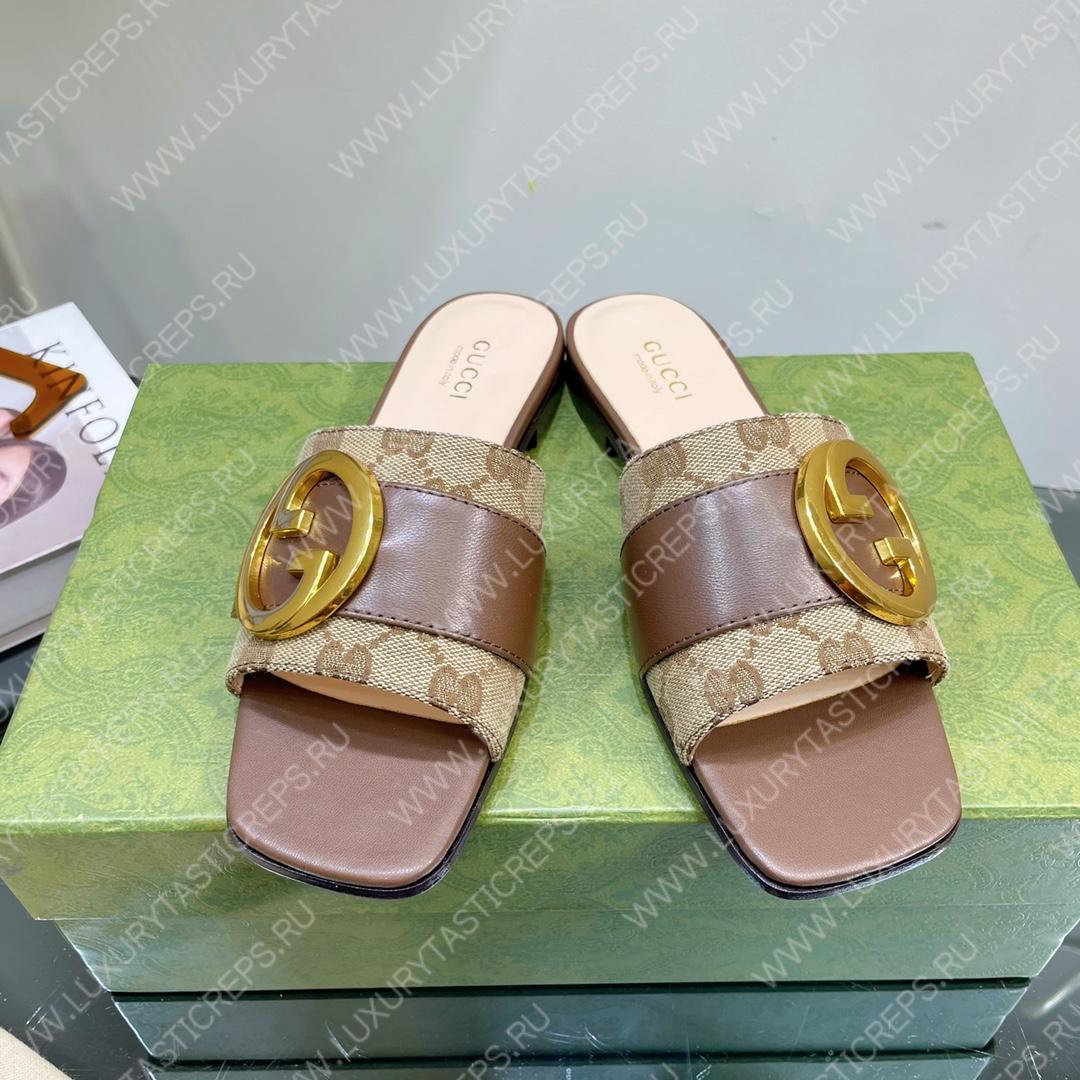 G*u*i double g slide brown 646169