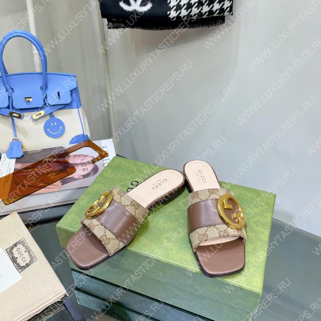 G*u*i double g slide brown 646169