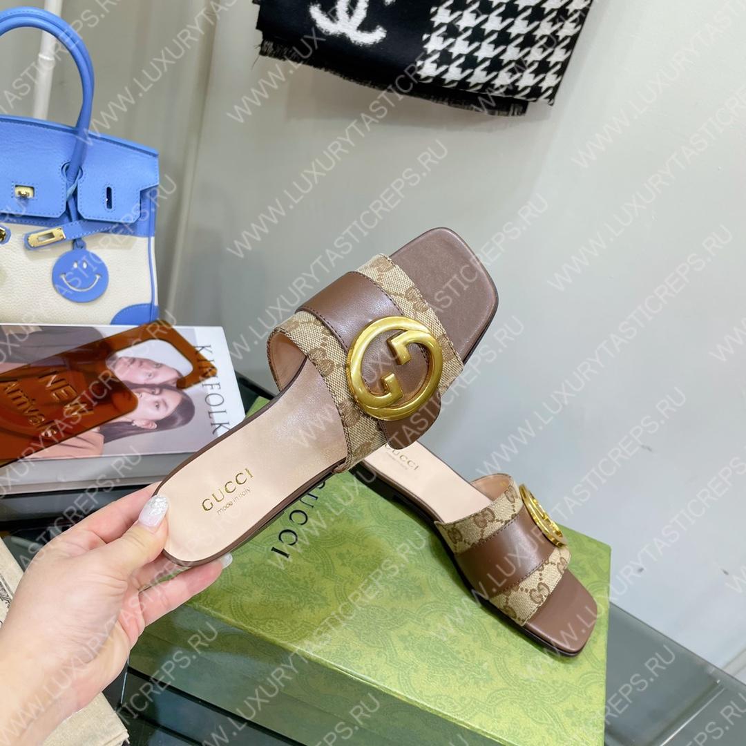 G*u*i double g slide brown 646169