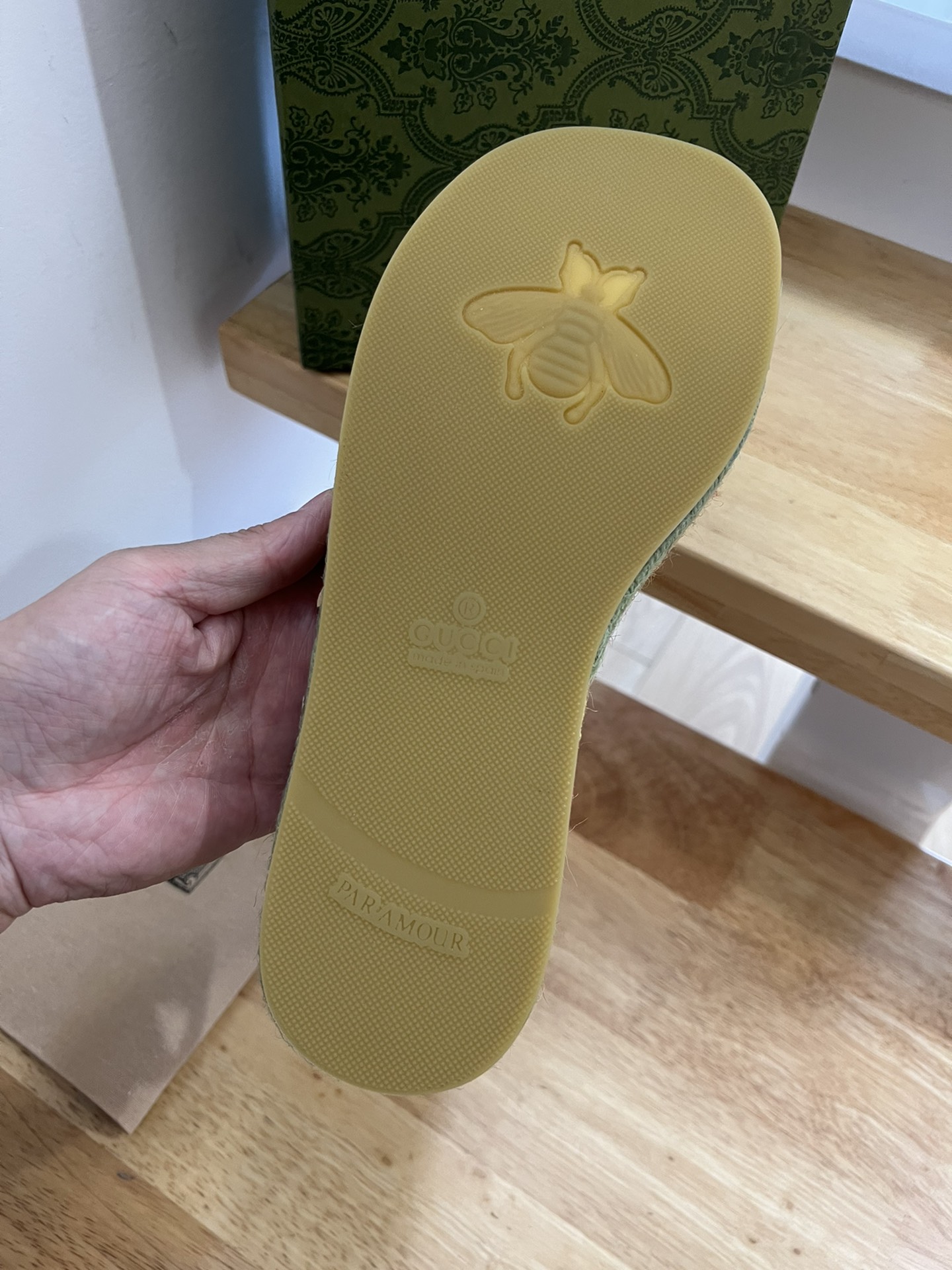 G*u*i women’s platform sandals green 678040