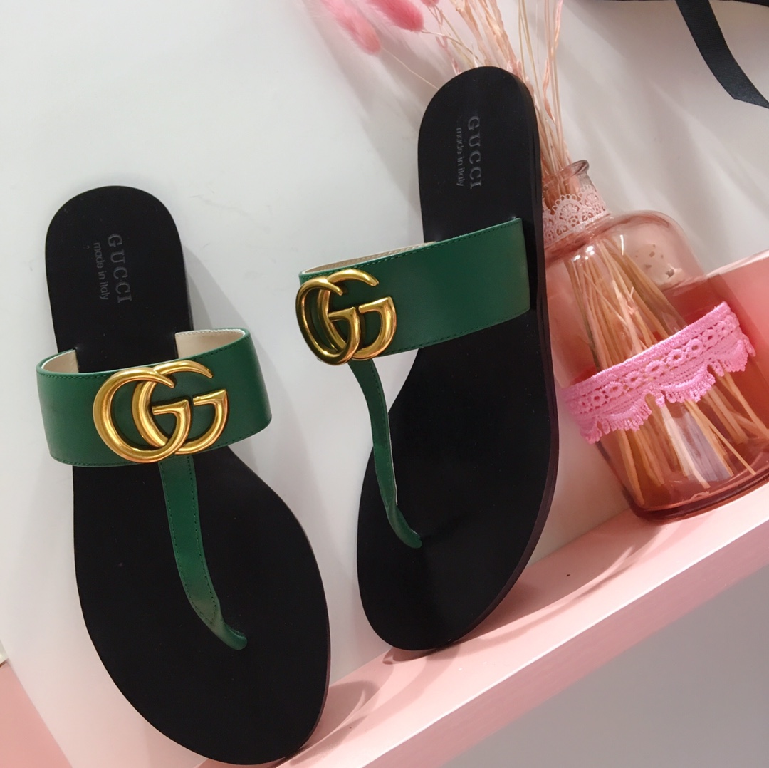 G*u*i marmont leather sandal green 612138