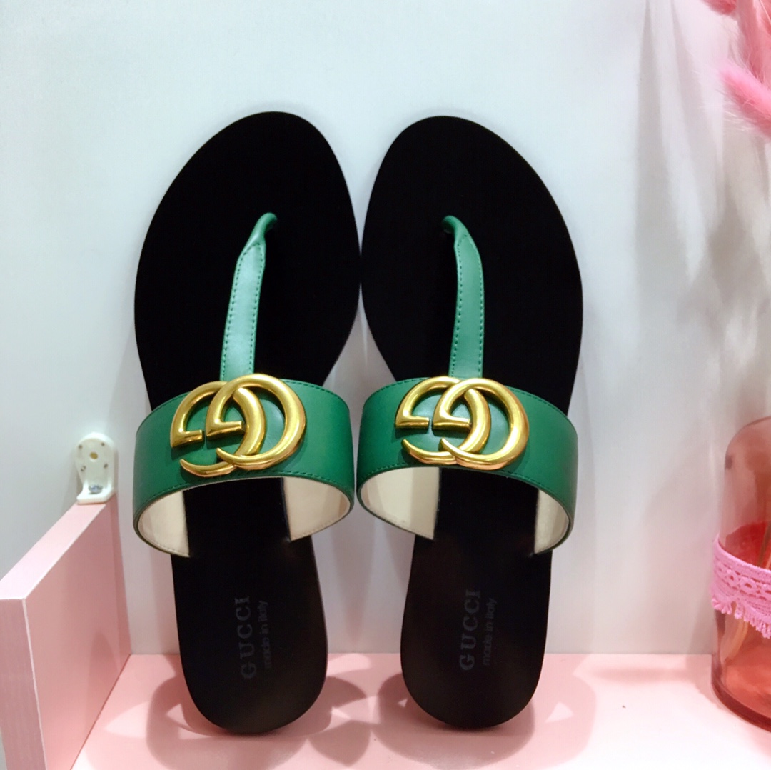 G*u*i marmont leather sandal green 612138