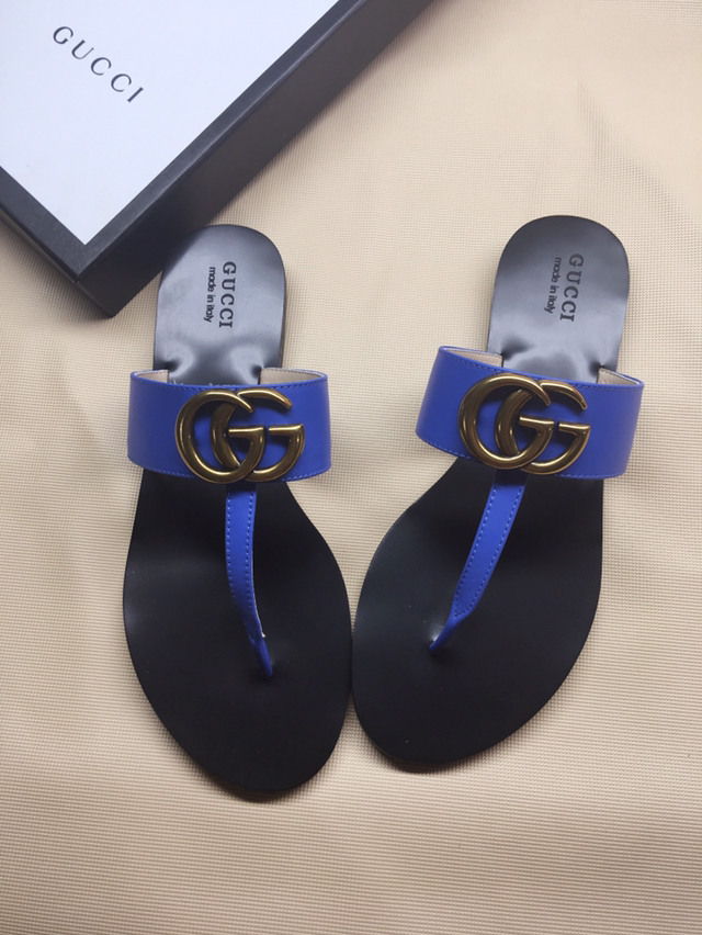 G*u*i marmont leather sandal blue 612138