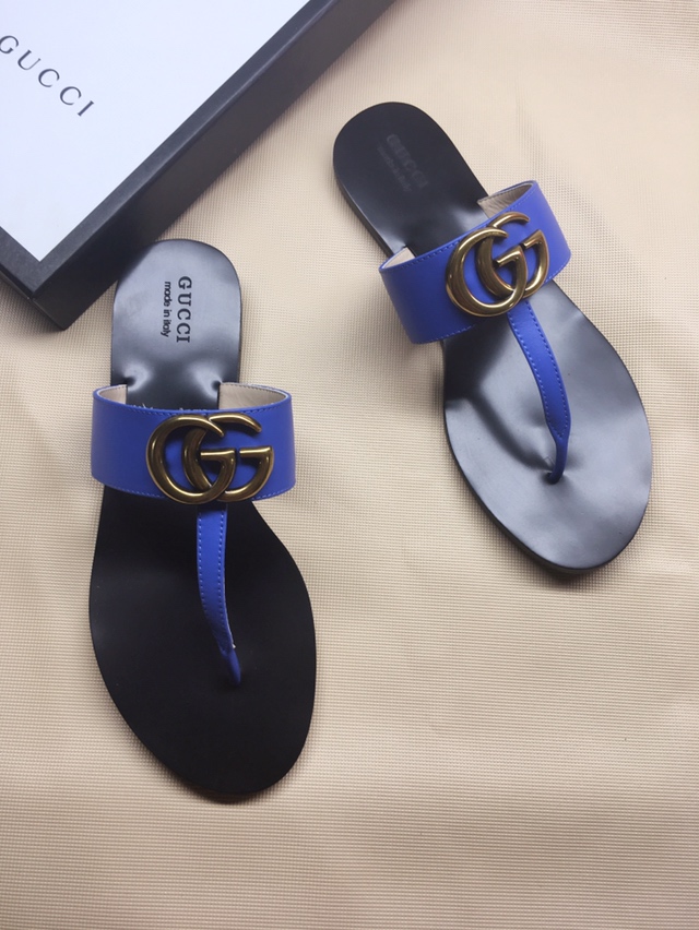 G*u*i marmont leather sandal blue 612138