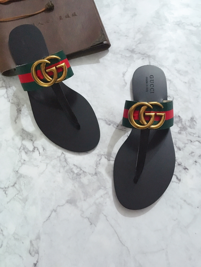 G*u*i marmont leather sandal red and green 612138