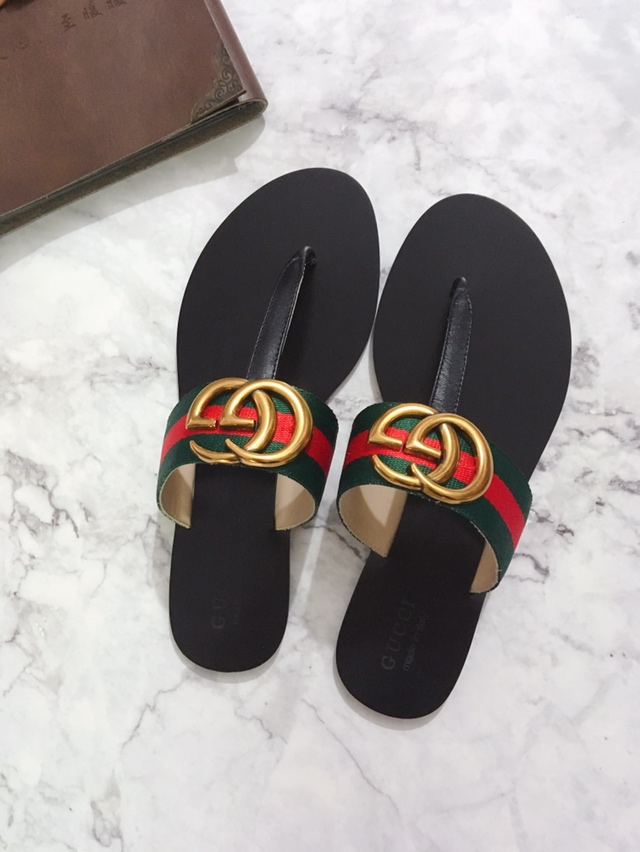 G*u*i marmont leather sandal red and green 612138