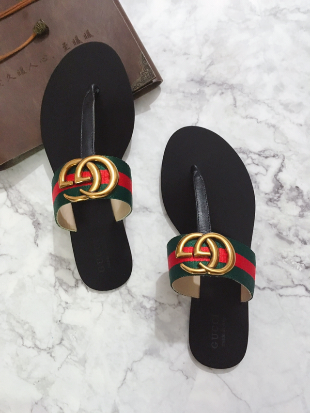 G*u*i marmont leather sandal red and green 612138