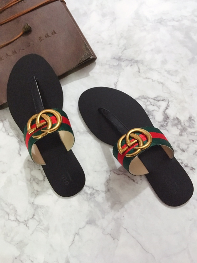 G*u*i marmont leather sandal red and green 612138