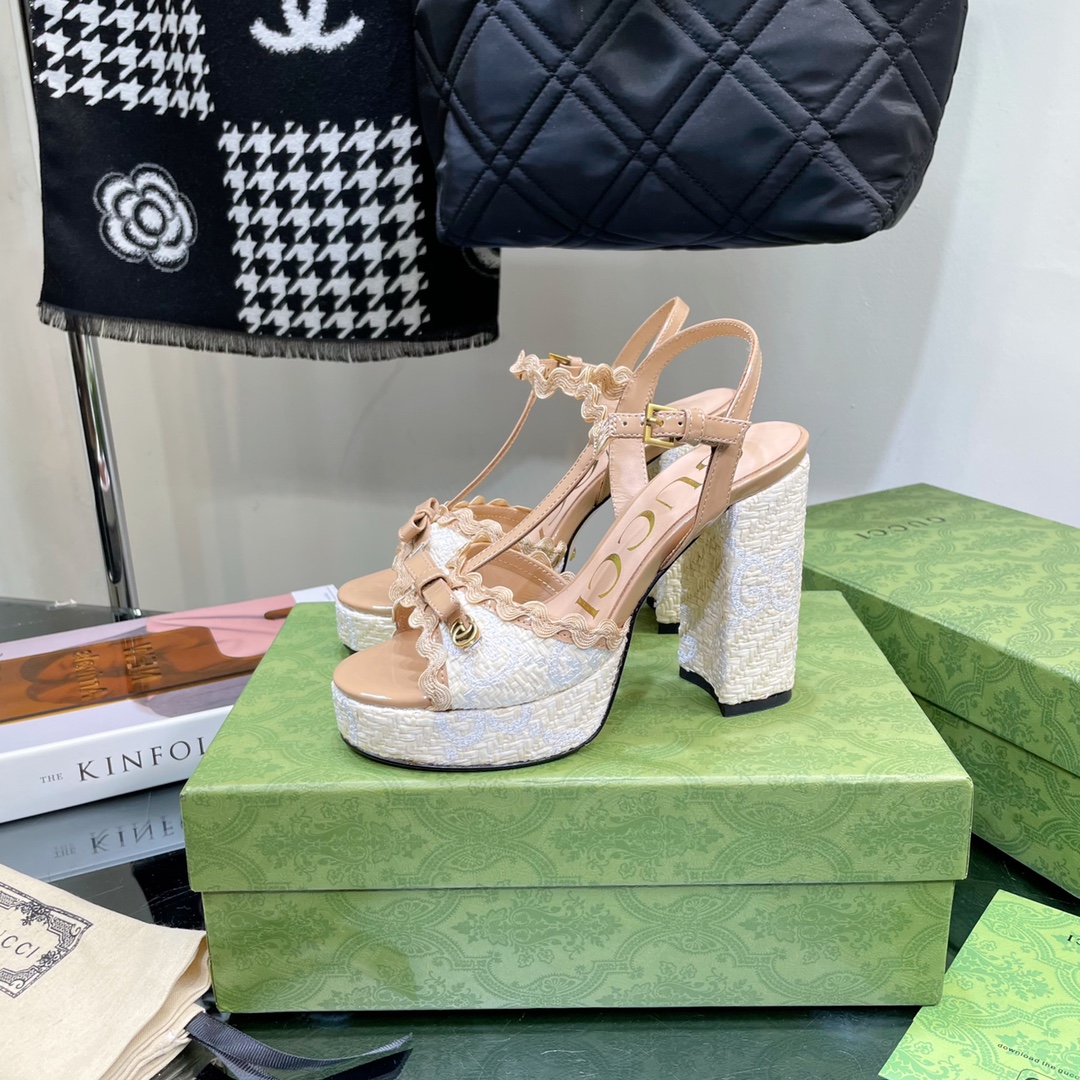 G*u*i sup*e platform sandals brown ‎730022