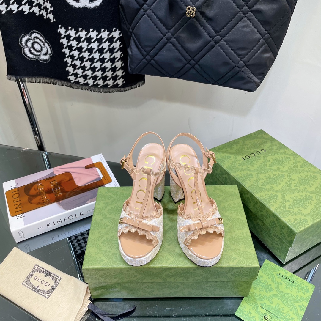 G*u*i sup*e platform sandals brown ‎730022