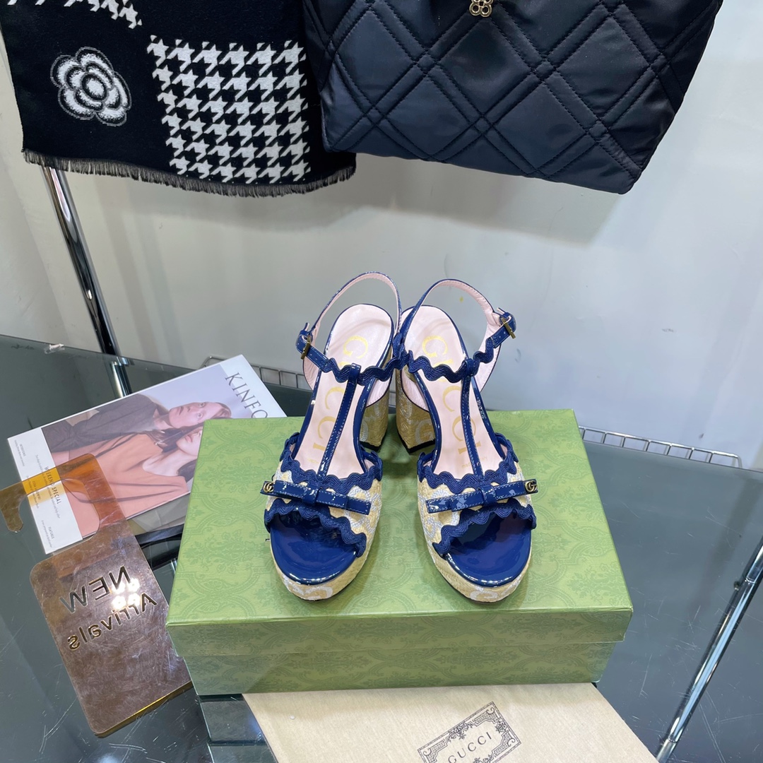 G*u*i sup*e platform sandals blue 730022