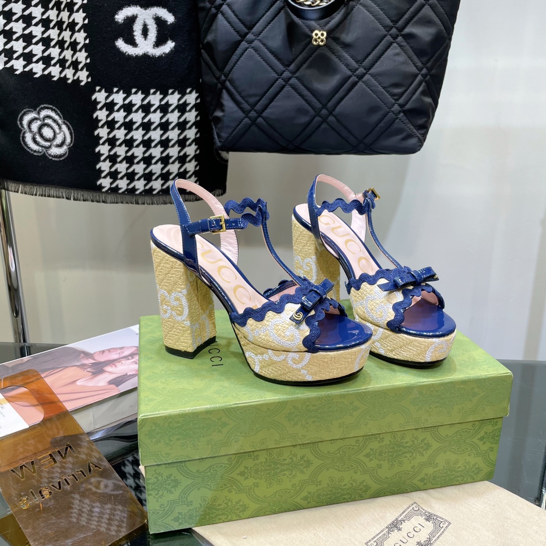 G*u*i sup*e platform sandals blue 730022