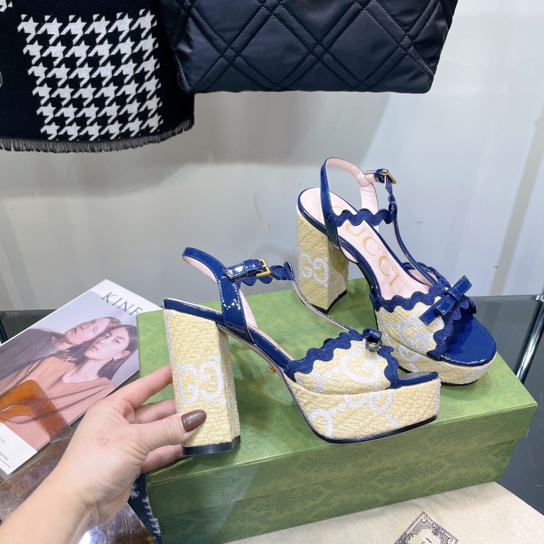 G*u*i sup*e platform sandals blue 730022