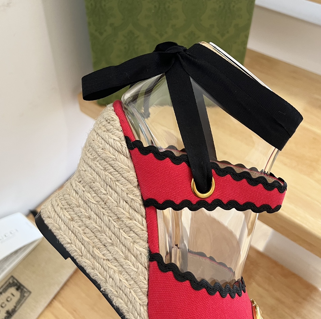 G*u*i women’s espadrille with ribbon tie multicolour 725834