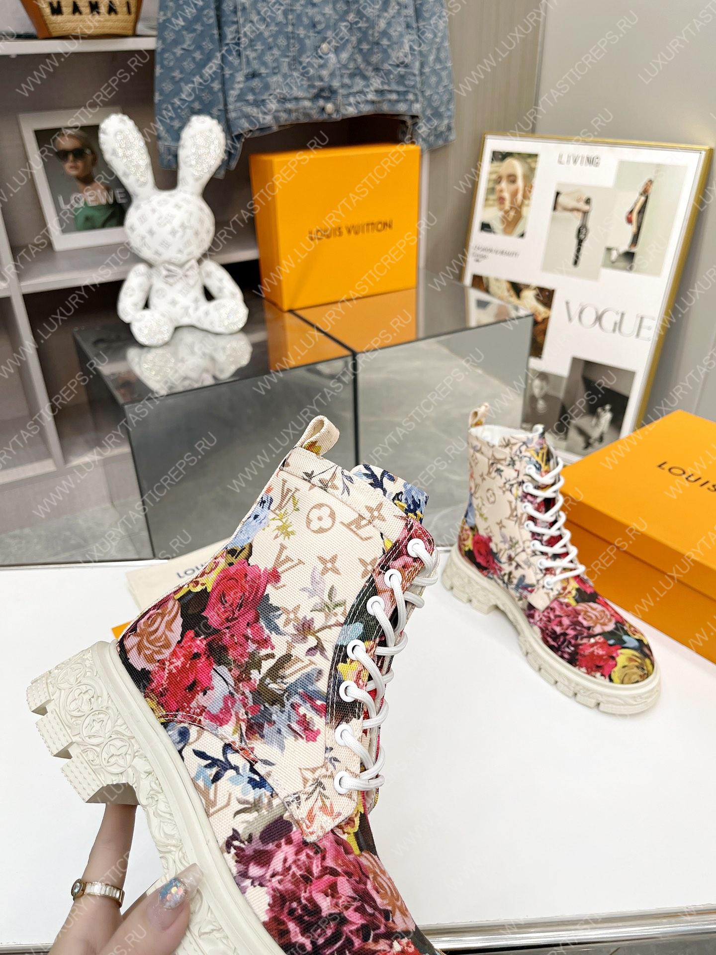 l**is V*t*n floral ankle boots white 1a9hac