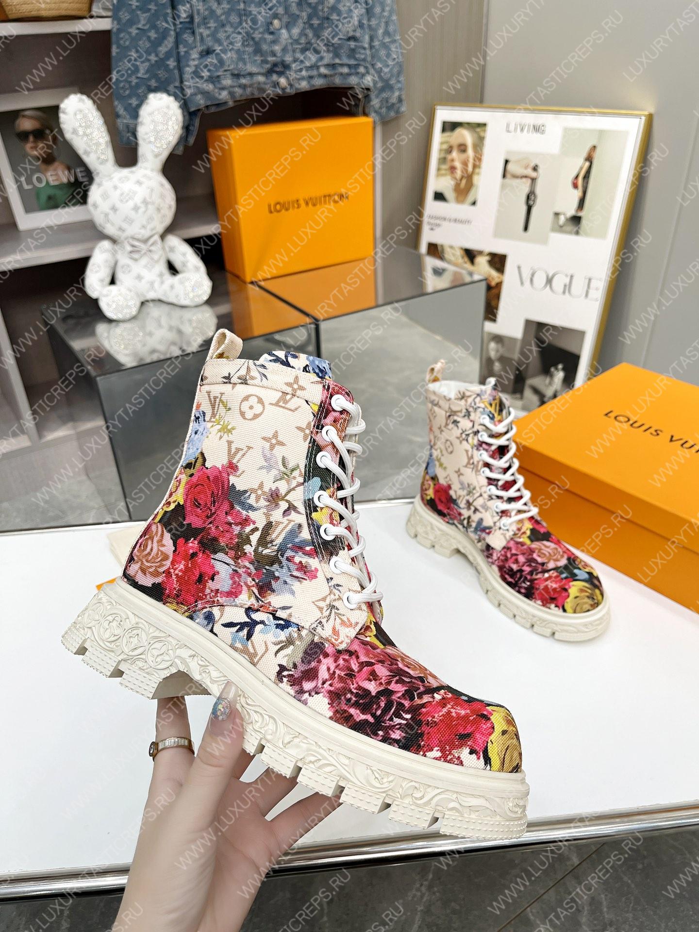 l**is V*t*n floral ankle boots white 1a9hac