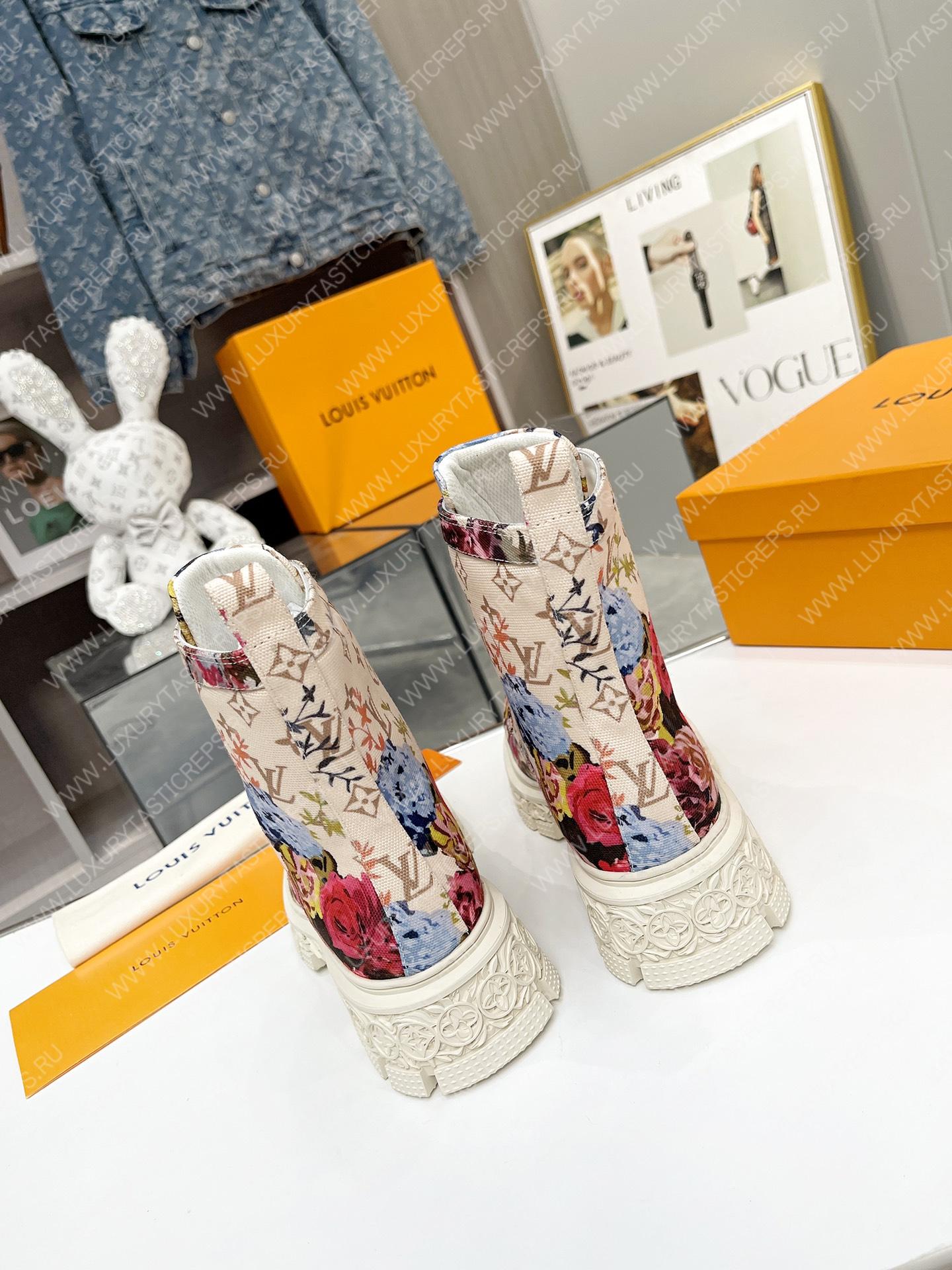 l**is V*t*n floral ankle boots white 1a9hac