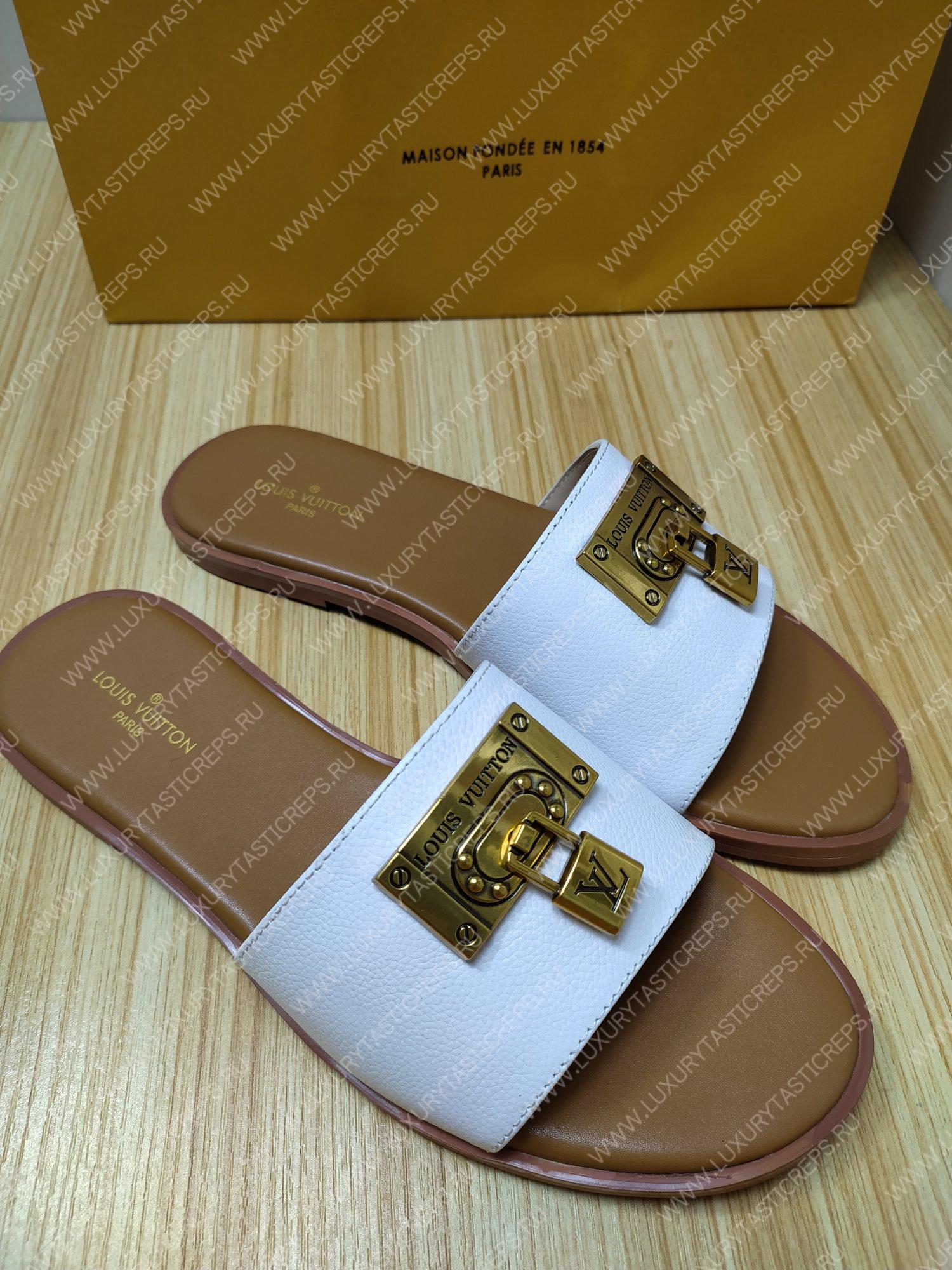 l**is V*t*n lock it mule white and beige 1aaovl