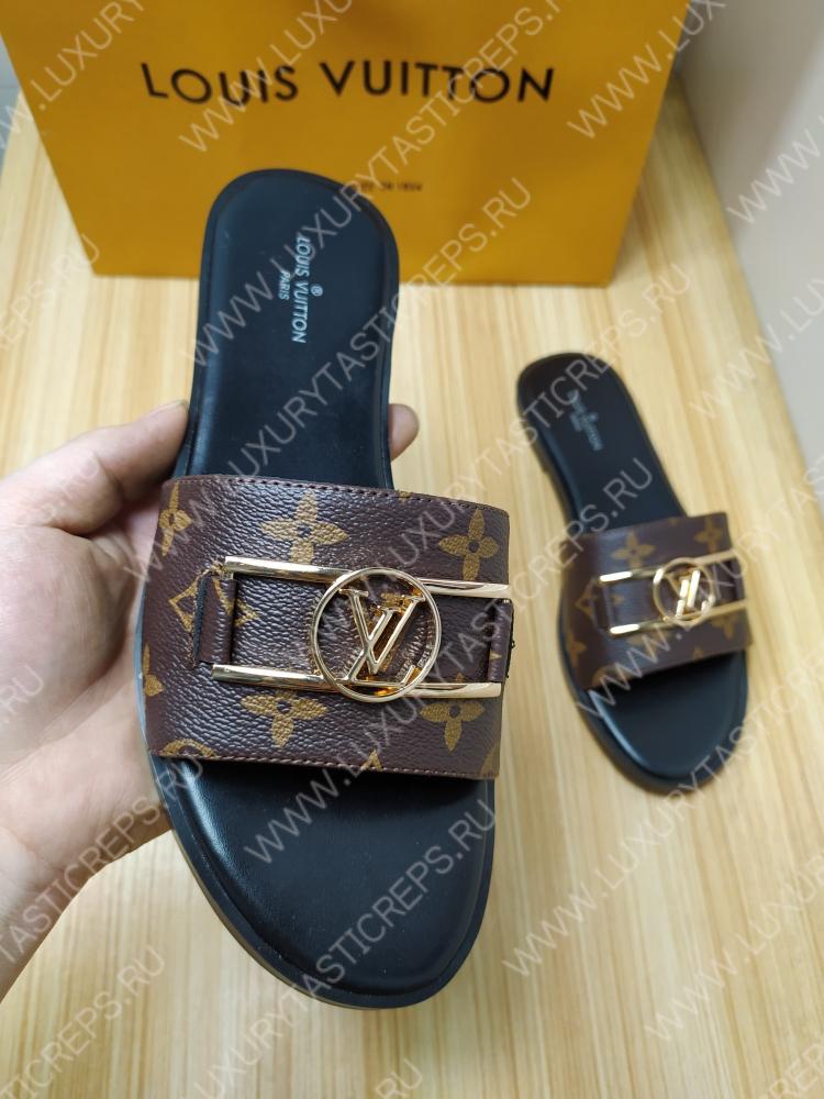 l**is V*t*n lock it flat mule cocoa brown 1a64mm