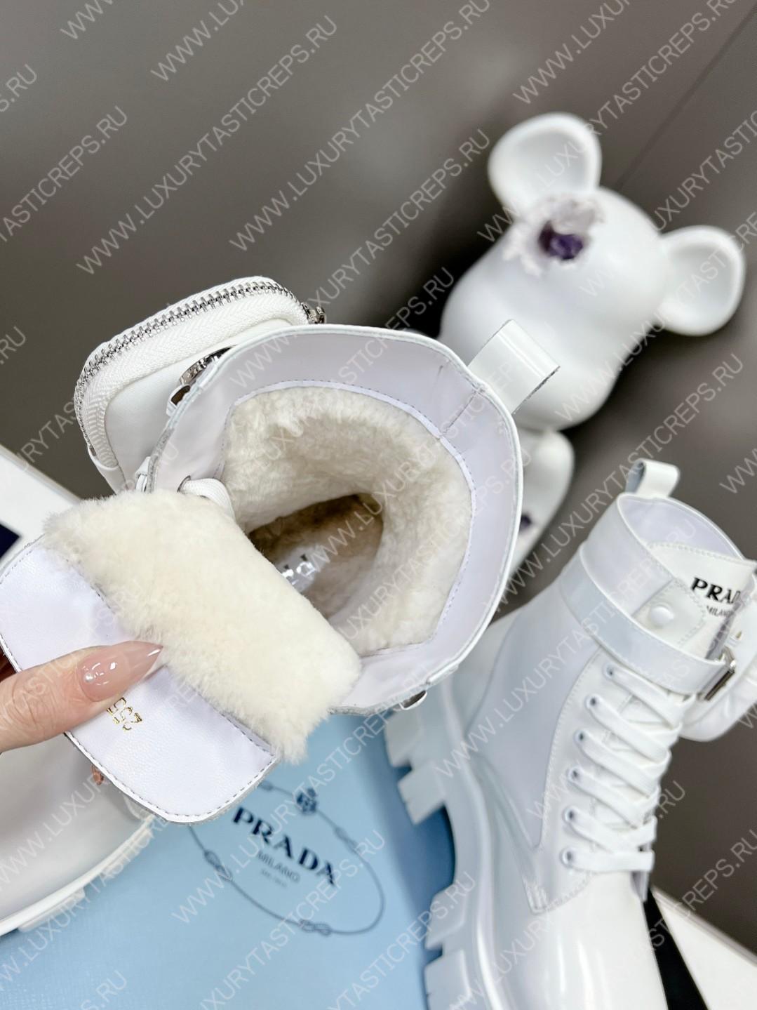 Pra*a monolith boots with pouch white 1t255m