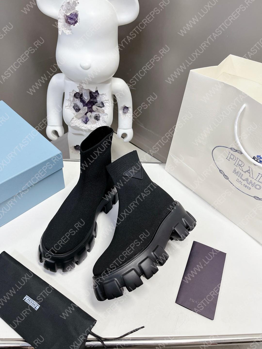 Pra*a monolith knit booties black 1t115n