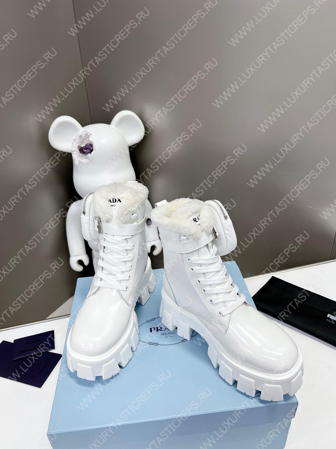 Pra*a monolith boots with pouch white 1t255m