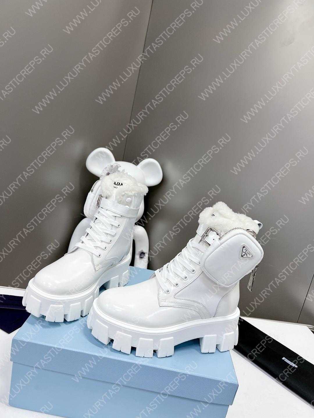 Pra*a monolith boots with pouch white 1t255m