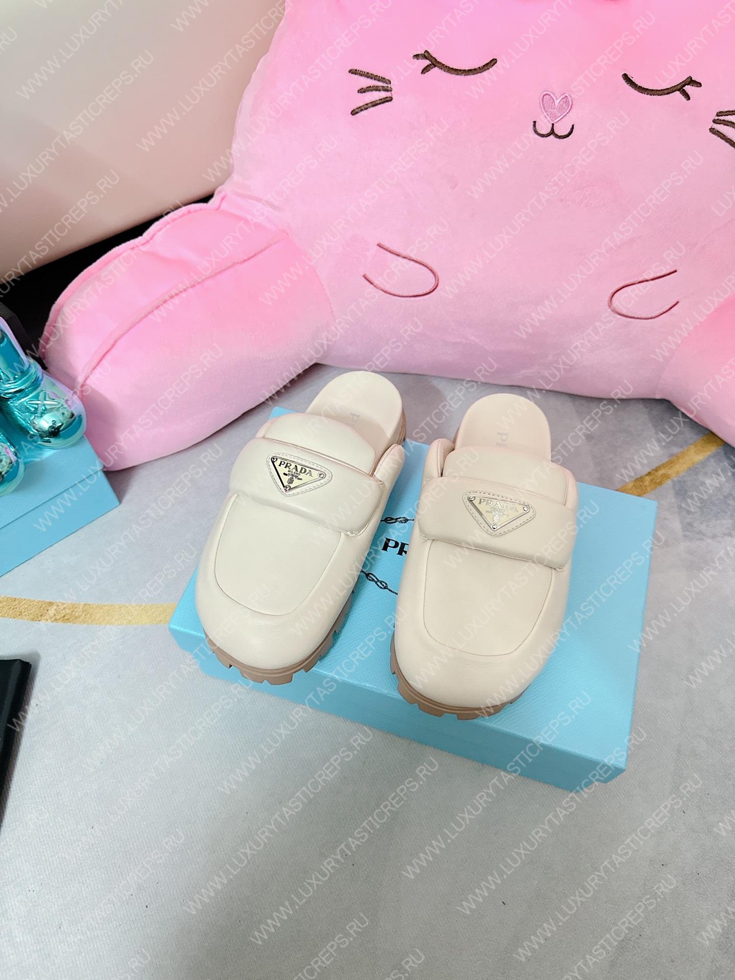 Pra*a soft padded sabots off white 1d109n