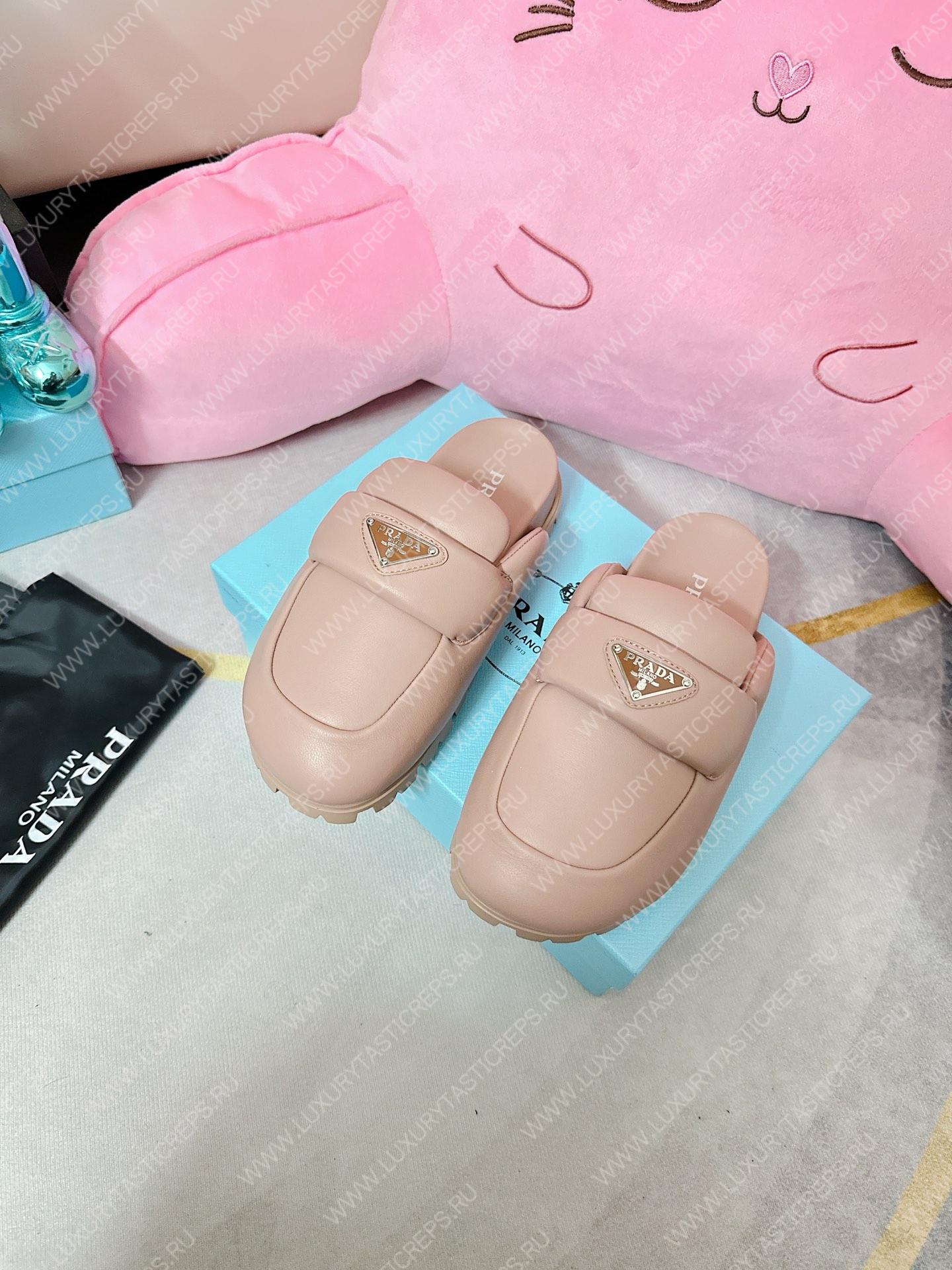 Pra*a soft padded sabots light pink 1d109n