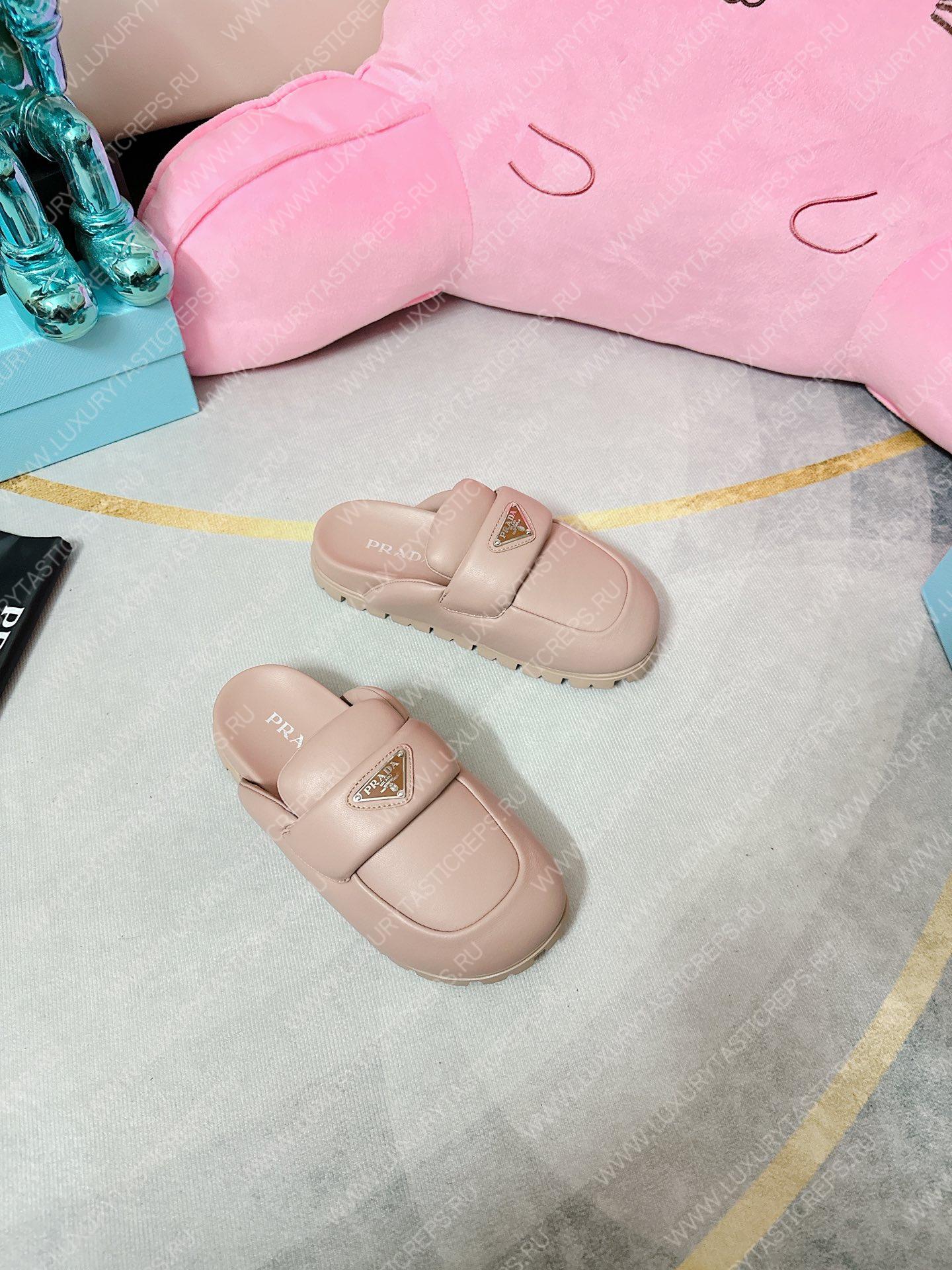 Pra*a soft padded sabots light pink 1d109n