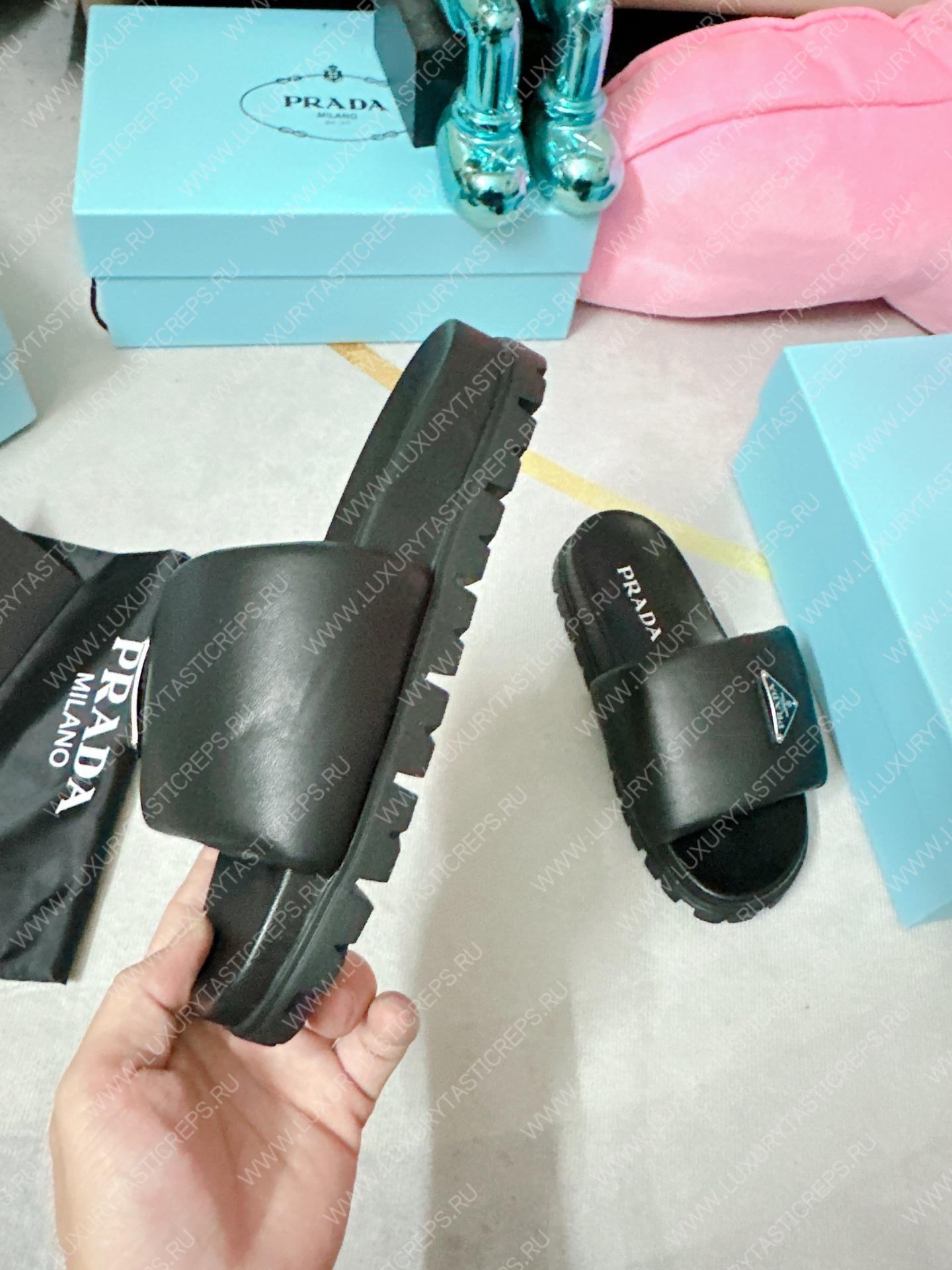 Pra*a soft padded slides black 1xx648