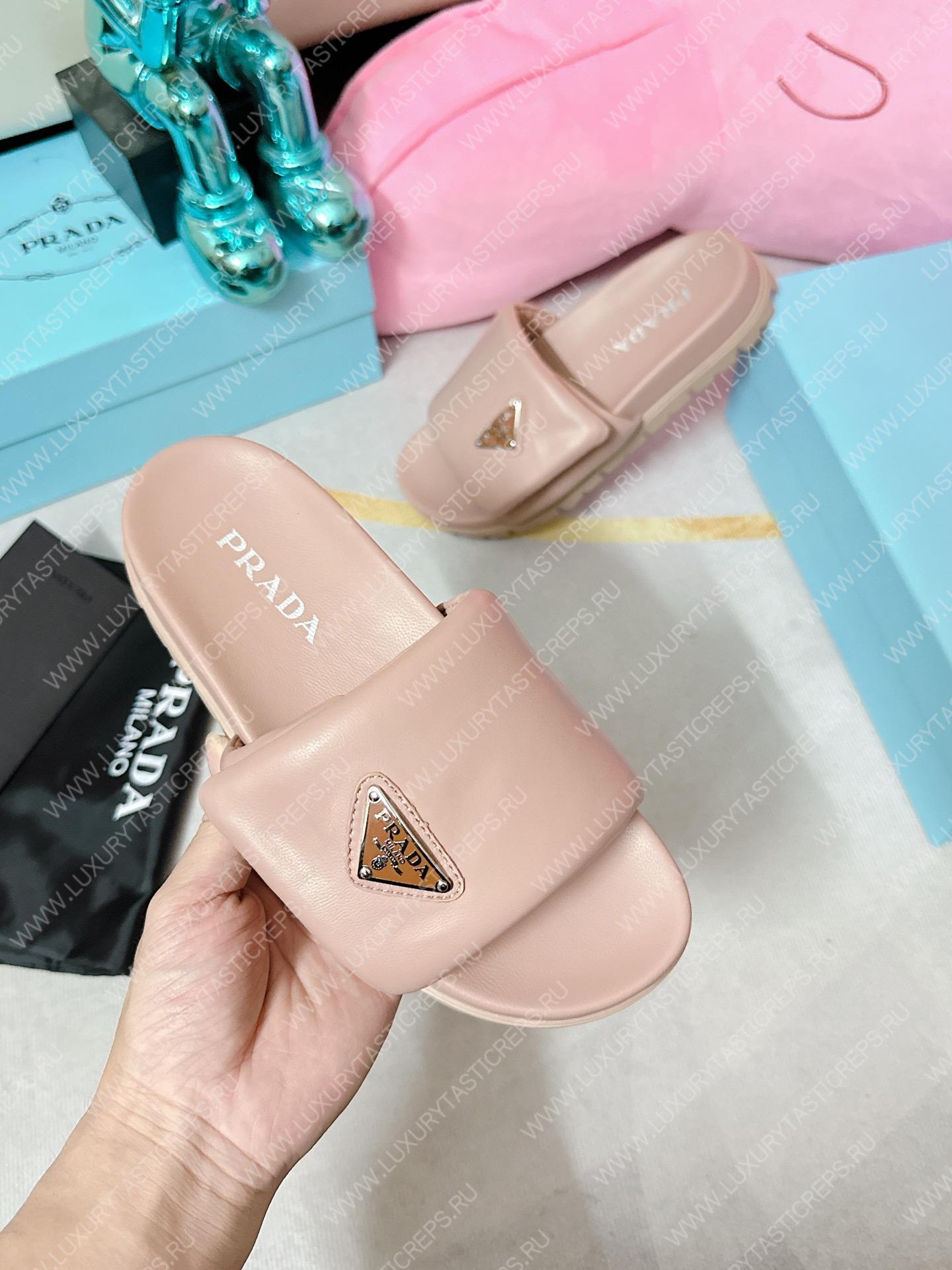 Pra*a soft padded slides light pink 1xx648