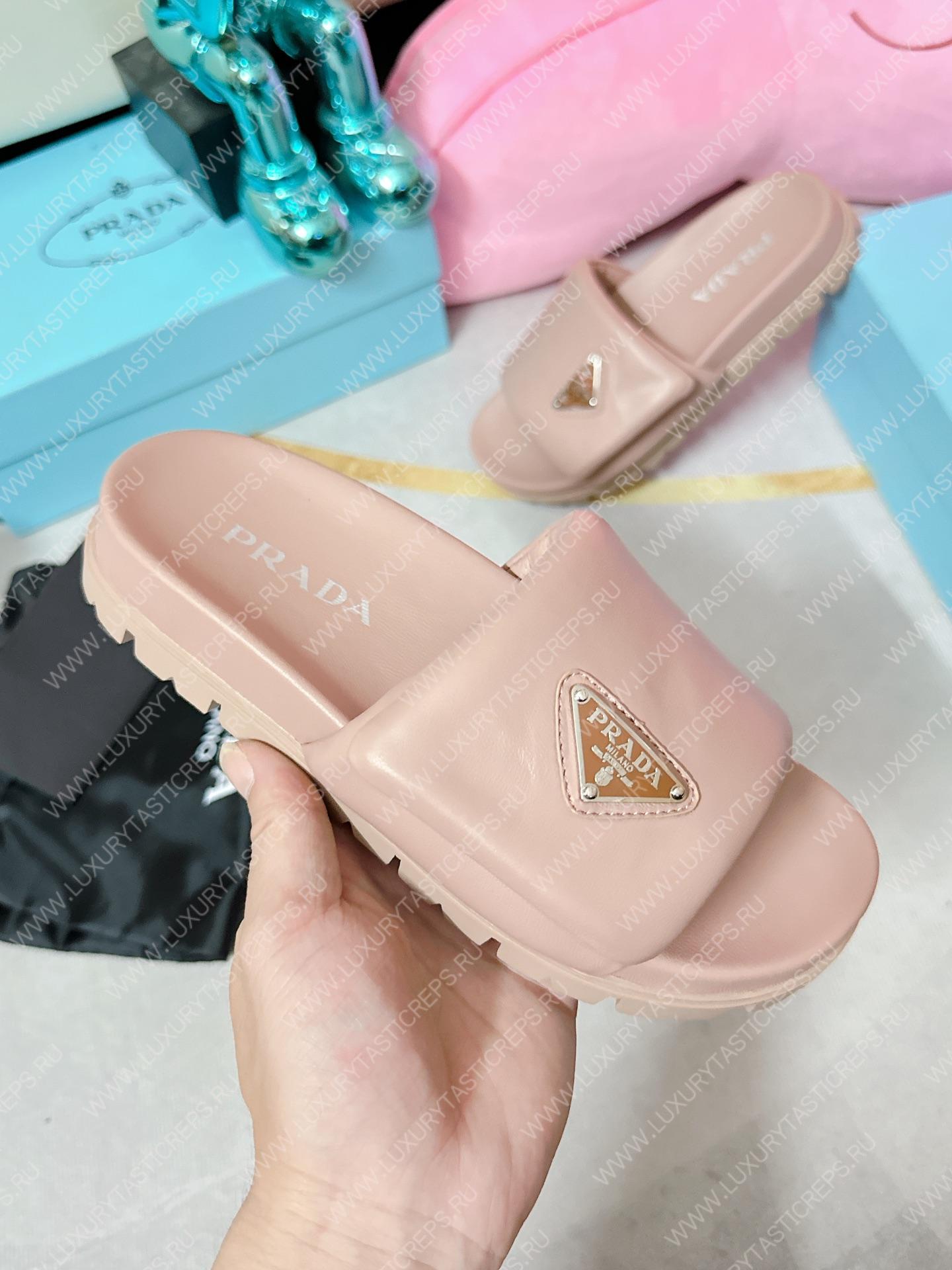 Pra*a soft padded slides light pink 1xx648