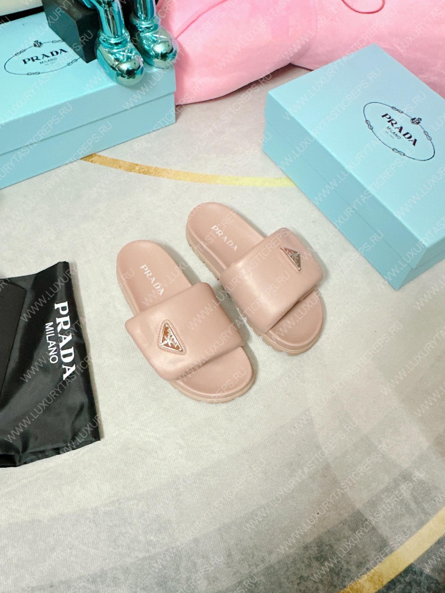 Pra*a soft padded slides light pink 1xx648