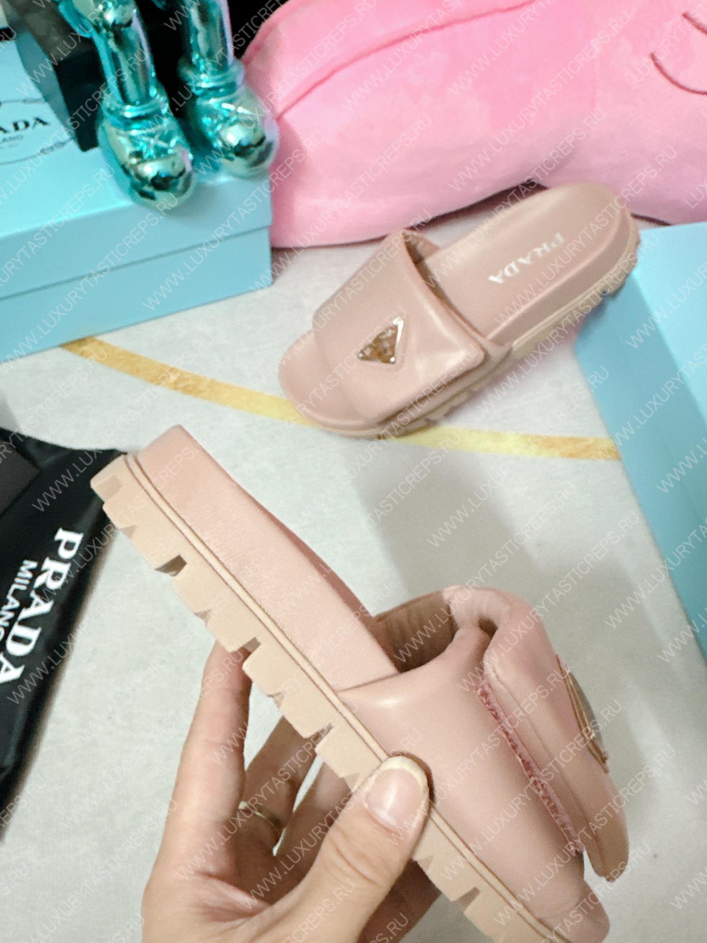 Pra*a soft padded slides light pink 1xx648