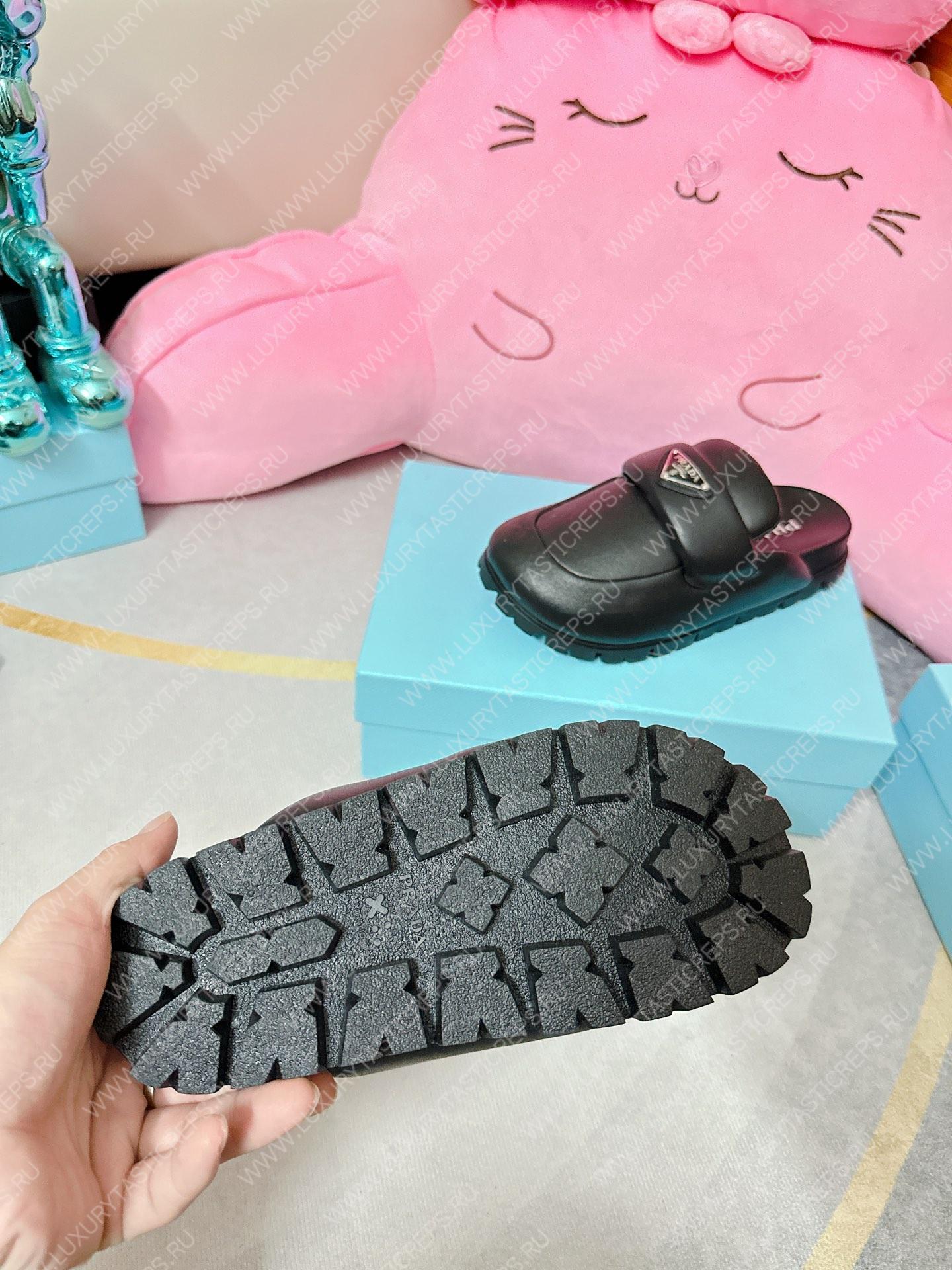 Pra*a soft padded sabots black 1d109n