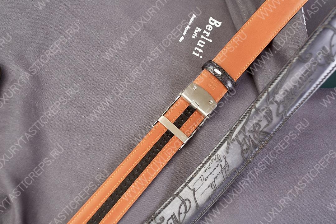 BERLUTI VENEZIA SCRITTO BELT BLACK C0020-R1