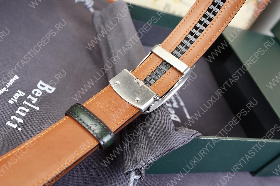 BERLUTI VENEZIA SCRITTO BELT GREEN C0020-R1